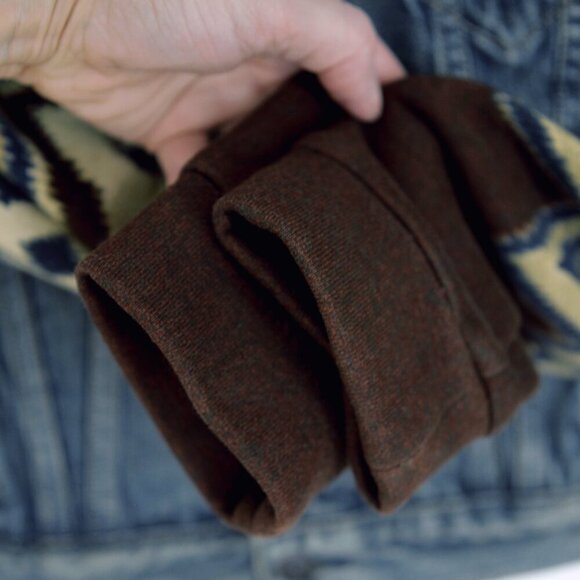 Sz‎ S - Ralph Lauren Denim & Supply Southwest Knit-Sleeve Trucker Denim Jacket - Picture 6 of 13